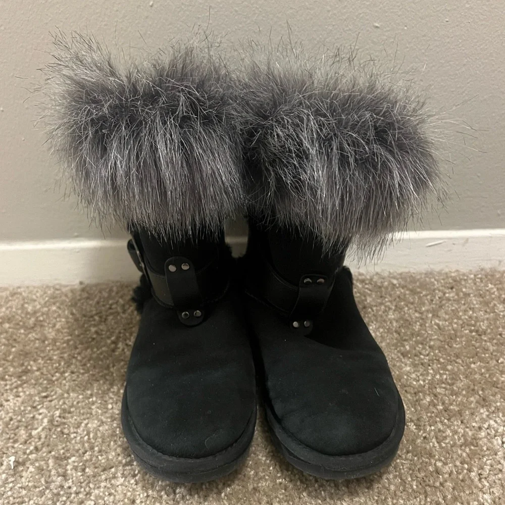 Australia Luxe Collective Tsar short black double faced sheepskin Boot 7 black